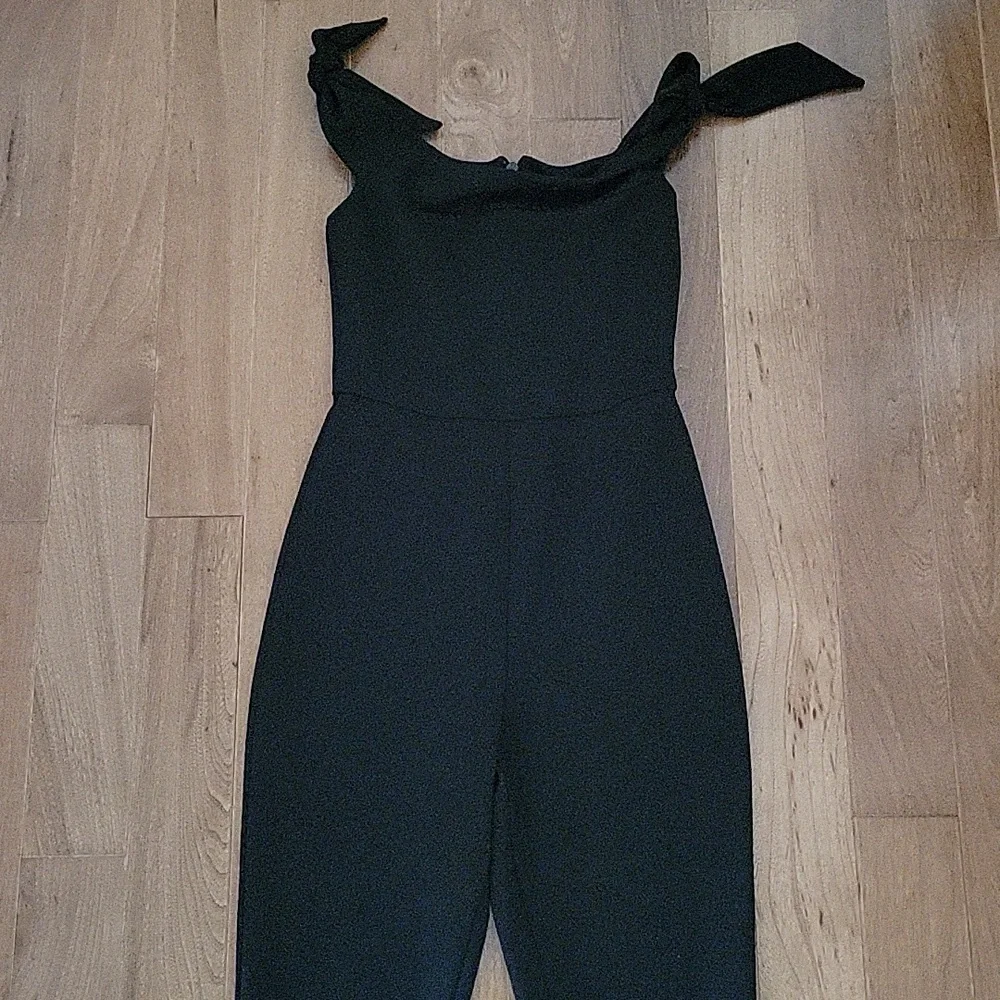 Nookie‎ Cleo Off The Shoulder Jumpsuit Black Tie Strap Small